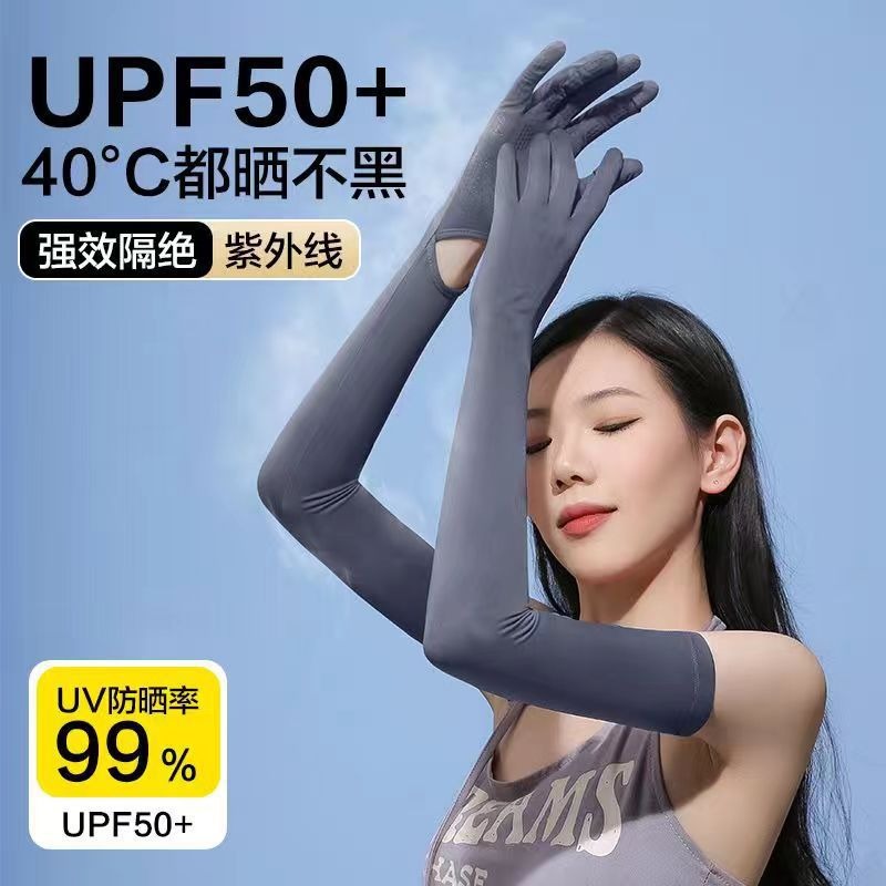 B889 | 露指袖套 全包防曬袖套 防曬手套 防曬袖套 冰絲袖套 涼感袖套 機車手套 騎車手套 遮陽袖套 透氣-細節圖7