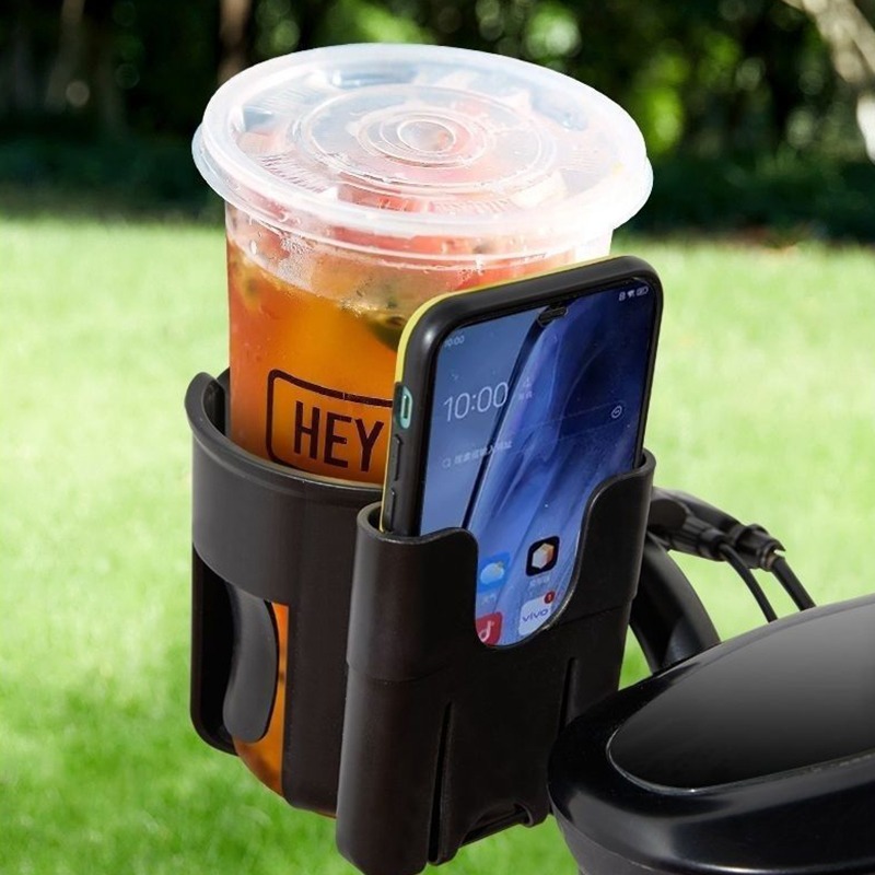 DA079 | 摩托車水杯手機架 自行車手機架 腳踏車杯架 旋轉水壺架 二合一 飲料杯架 手機支架 嬰兒推車奶瓶架-細節圖4