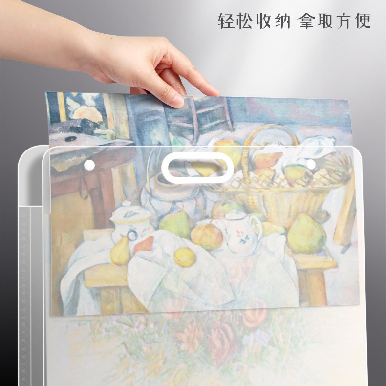 B788 | 畫稿手提袋 大容量畫圖袋 美術圖紙袋 公文袋 素描作品冊 手提資料袋 透明畫冊袋 海報收納 畫作收納-細節圖4
