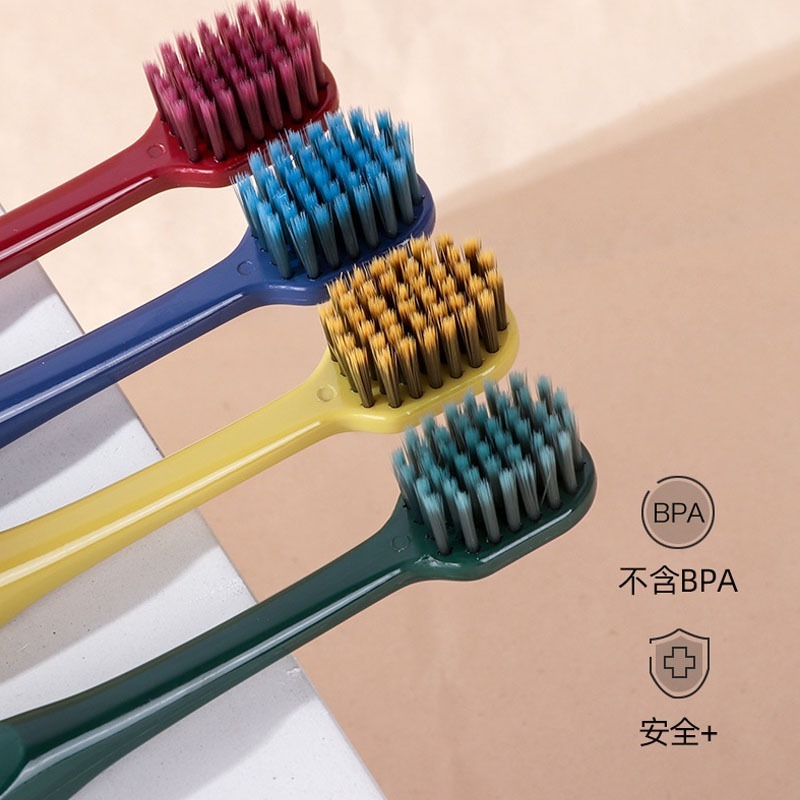 B376 | 兩支入韓版寬頭牙刷 情侶寬頭牙刷 韓版高檔家用牙刷 寬板牙刷 大頭牙刷 情侶牙刷-細節圖2