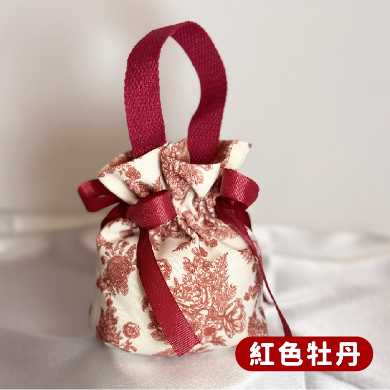V007 |  喜糖小布袋 飾品袋 禮物袋 帆布束口袋 糖果包裝 收納袋 喜糖袋 創意結婚糖果盒 中式喜糖盒 婚禮-規格圖3