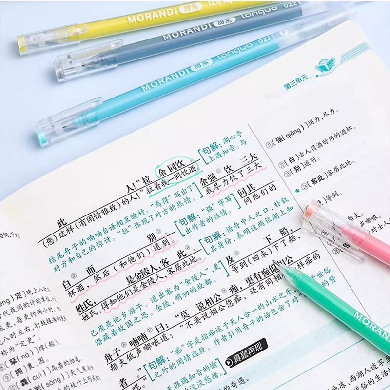 C015 |  手帳筆 針管筆 莫蘭迪中性筆 標記筆 手帳套組9支裝 手帳文具 手帳原子筆 中性筆-細節圖6