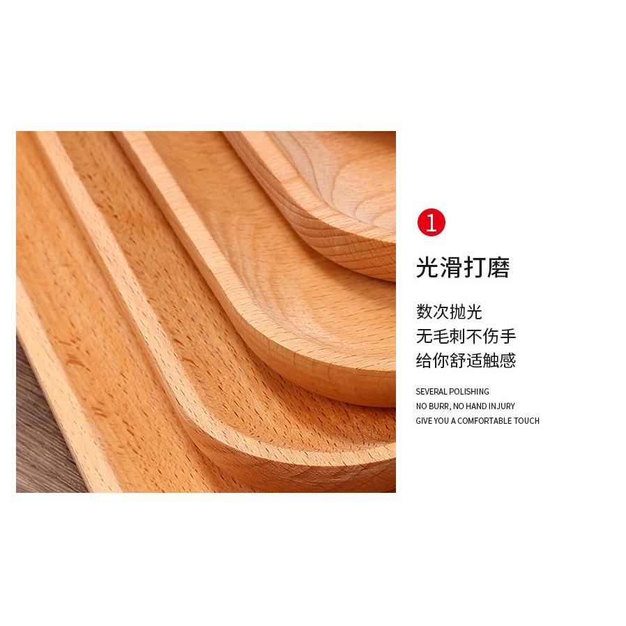 HO鶴百貨【台灣現貨】日式櫸木實木托盤器皿食器廚房盤子茶具MUJI風無印風日式極簡整木-細節圖2