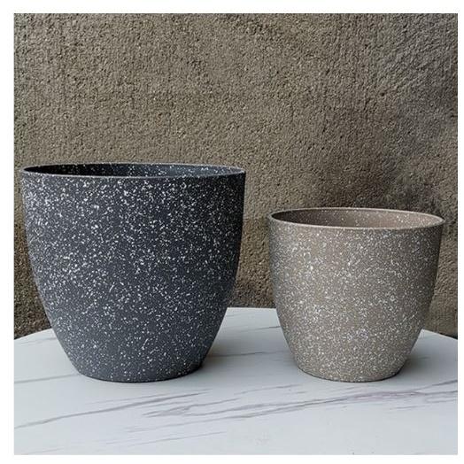 HO鶴百貨【台灣現貨】多色可選!!! 日式仿石花盆 園藝/白水木/松木/仿清水模/水泥-細節圖5