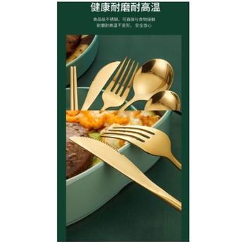 HO鶴百貨-葡萄牙式輕奢餐具筷子叉子湯匙甜品勺-細節圖3