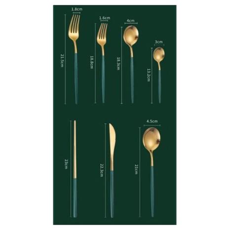 HO鶴百貨-葡萄牙式輕奢餐具筷子叉子湯匙甜品勺-細節圖6