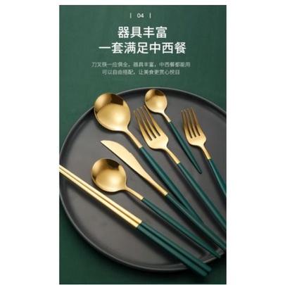 HO鶴百貨-葡萄牙式輕奢餐具筷子叉子湯匙甜品勺-細節圖9