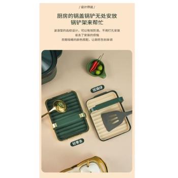 HO鶴百貨-鍋蓋架 台廚房面置物架放勺子鍋鏟架 廚房收納神器-細節圖7