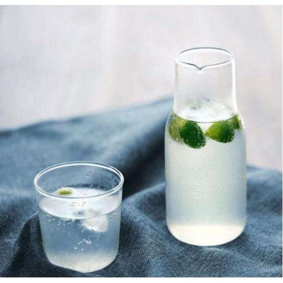HO鶴百貨【台灣現貨】日式一人飲壺杯套裝耐熱玻璃咖啡牛奶杯冷水壺透明玻璃-細節圖2