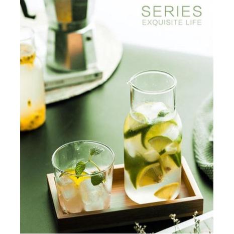 HO鶴百貨【台灣現貨】日式一人飲壺杯套裝耐熱玻璃咖啡牛奶杯冷水壺透明玻璃-細節圖6