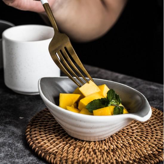 HO鶴百貨_日式白色陶瓷碗勺盤杯餐具擺台色釉碗碟勺無印擺擺盤甜點器皿飽了嗎-細節圖7