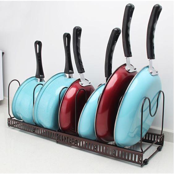 HO鶴百貨-鐵件鍋蓋固定架可調節廚房用物架實用實用鍋架-細節圖2