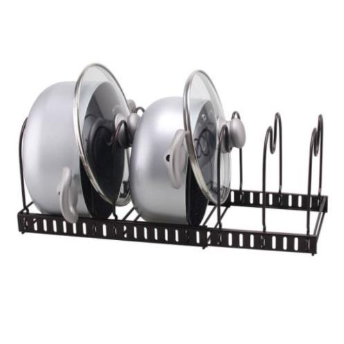 HO鶴百貨-鐵件鍋蓋固定架可調節廚房用物架實用實用鍋架-細節圖3
