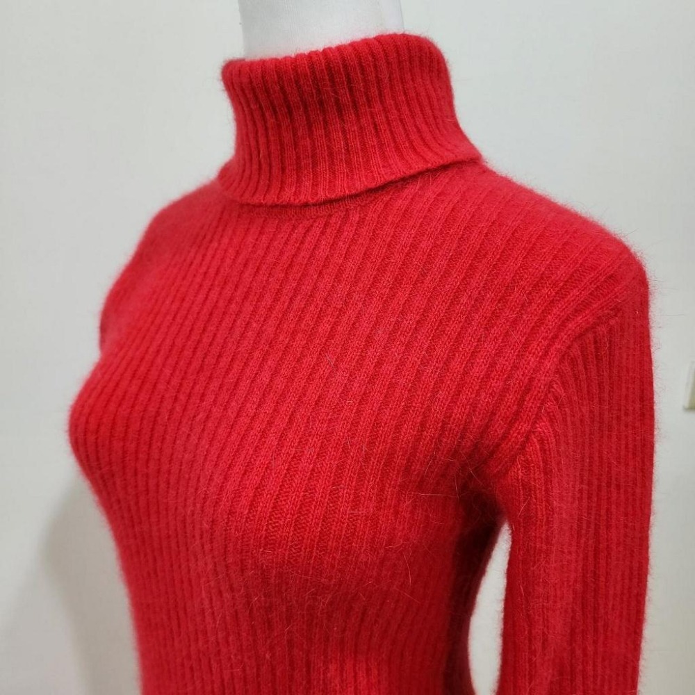 °☆ 珮齊精品舖 ☆° MISS MGROAN 專櫃紅色高領長袖針織毛衣連身洋-細節圖4