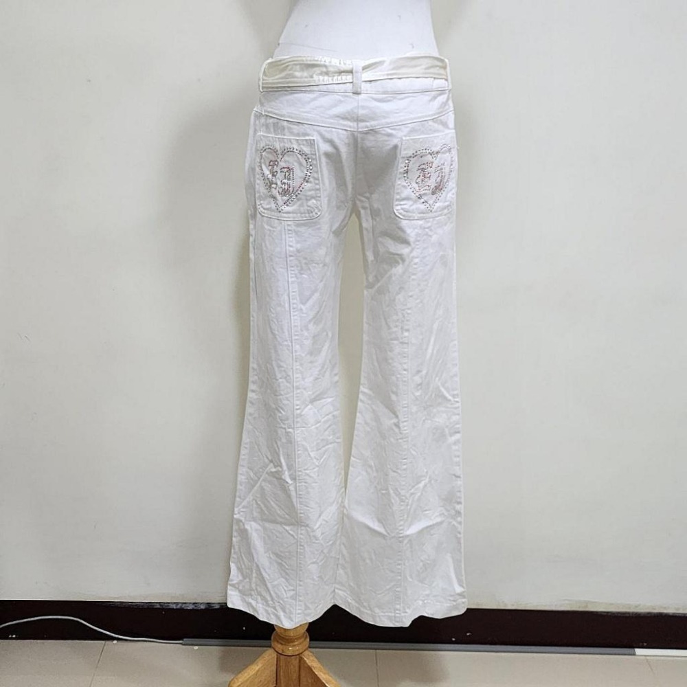 °☆ 珮齊精品舖 ☆° 正韓-YARD白色直寬褲-細節圖3