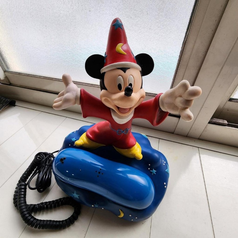 °☆ 珮齊精品舖 ☆° 迪士尼 魔法米奇 電話 老物 舊物 早期 懷舊 老玩具 收藏 絕版 古物 老物 玩偶 公仔 稀有-細節圖2