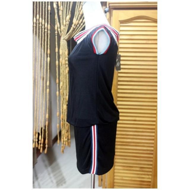 °☆ 珮齊精品舖 ☆° IN 黑色運動風連身短洋-細節圖2