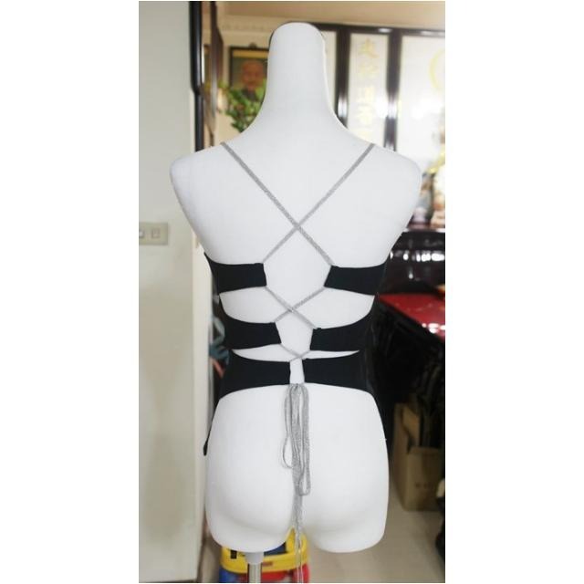 °☆ 珮齊精品舖 ☆° IN TOO 黑色低胸交叉背心-細節圖2