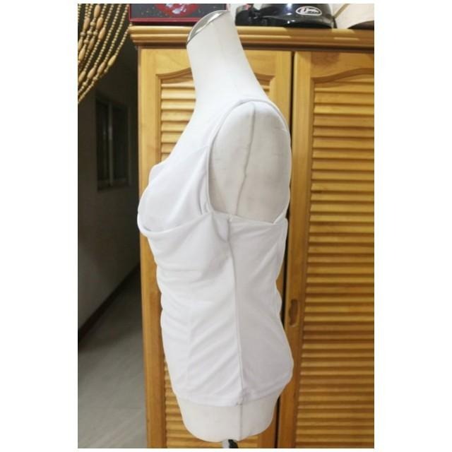 °☆ 珮齊精品舖 ☆° 正韓 - 白色U領交叉背心-細節圖2