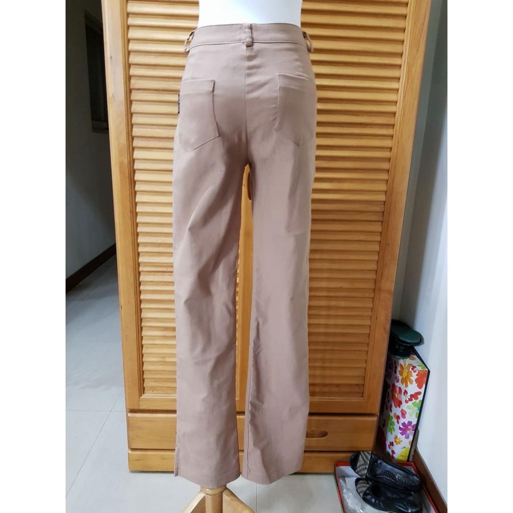 °☆ 珮齊精品舖 ☆° 駝色直筒開叉褲-細節圖2