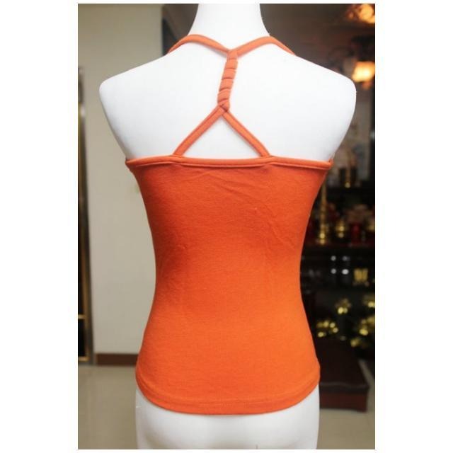 °☆ 珮齊精品舖 ☆° 橘色低胸V領蕾絲背心-細節圖2