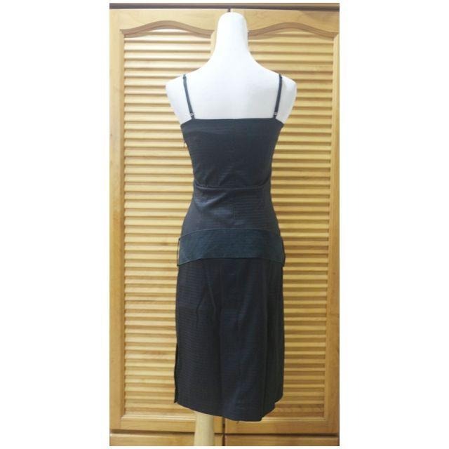 °☆ 珮齊精品舖 ☆° 2% DOM JEANS 黑色細帶連身洋（附腰帶）-細節圖3