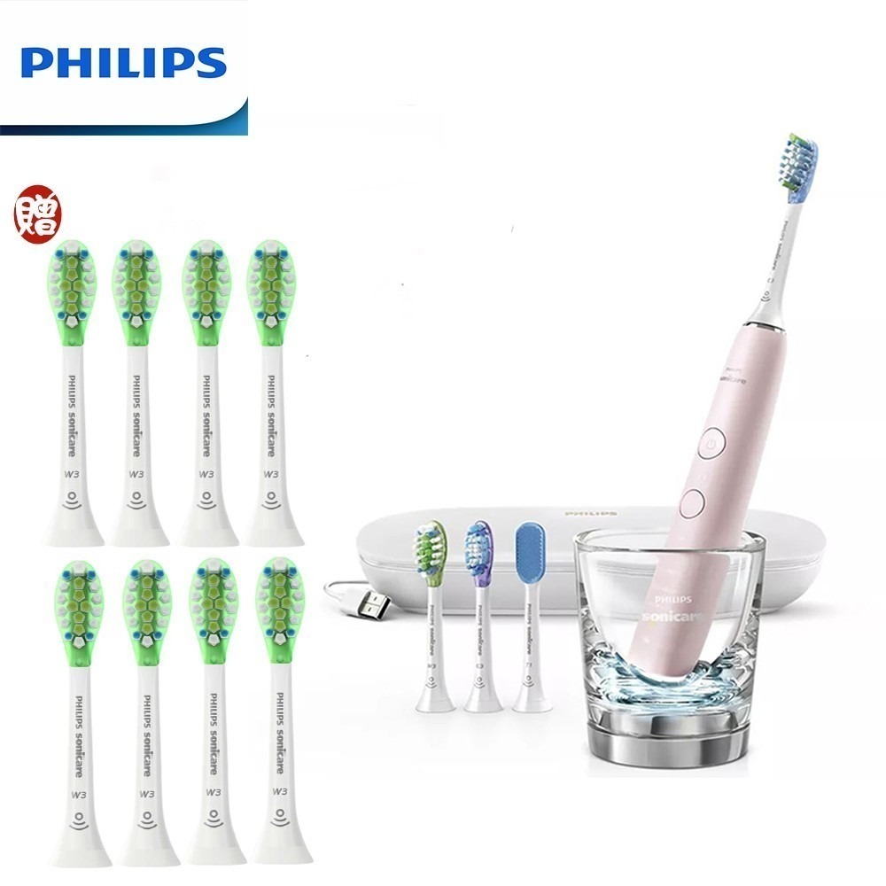【四色任選+二年潔淨方案贈原廠刷頭共8+4個】PHILIPS HX9924 飛利浦鑽石靚白智能音波電動牙刷-細節圖6