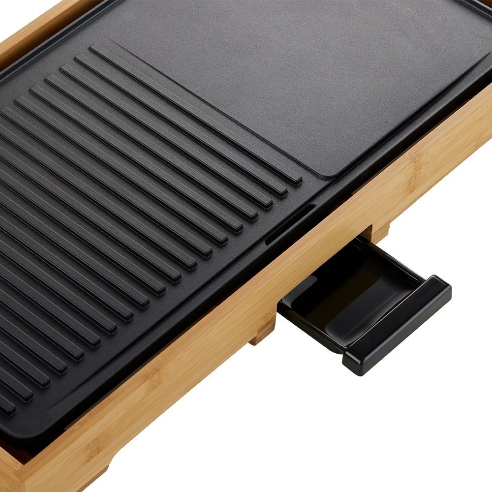 【好禮雙重送 贈氣壓式噴油罐+料理夾】PRINCESS 荷蘭公主 103018 多功能油切電烤盤｜燒烤機 中秋烤肉必備-細節圖3