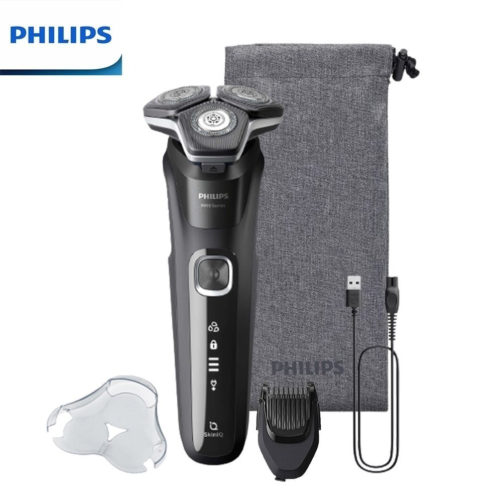 【贈原廠鼻毛修容配件】PHILIPS S5898/17 飛利浦全新智能多動向三刀頭電動刮鬍刀-細節圖3