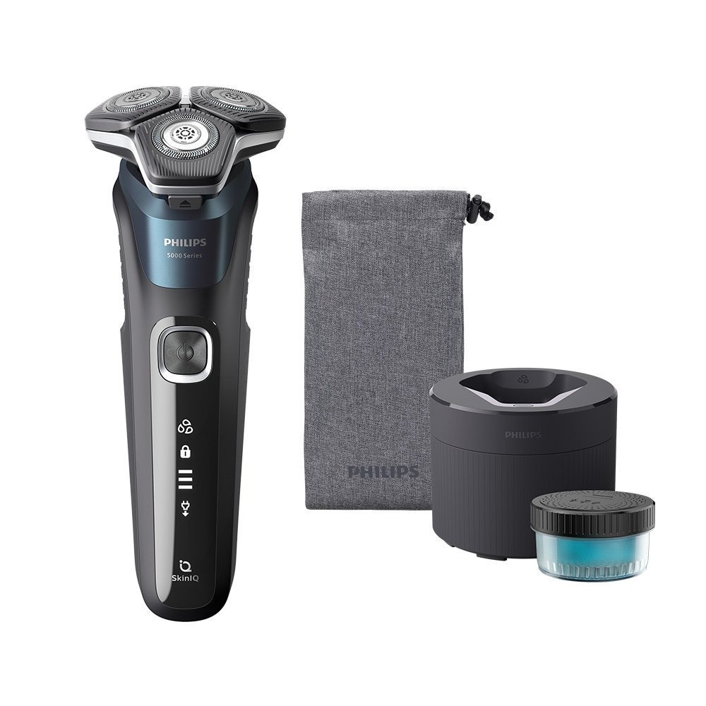 【贈原廠盒裝備用刀頭+清洗座藥水匣6入裝】PHILIPS 飛利浦全新AI 5系列電動刮鬍刀 S5889/60-細節圖2