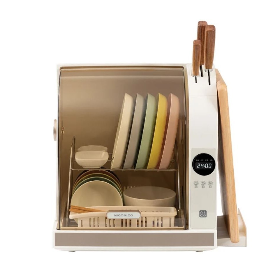 【贈心型抗菌鑄瓷烤盅組】NICONICO 微電腦UV紫外線殺菌烘碗機 NI-K2016 30L 殺菌、烘乾、收納，三合一-細節圖2