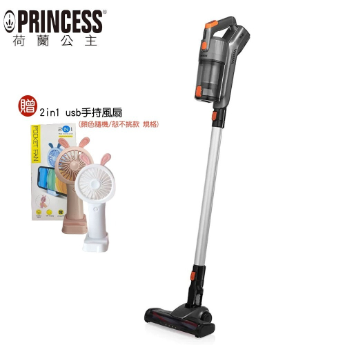 【贈2in1 USB手持風扇】PRINCESS 荷蘭公主 339640 勁旋風無線兩用吸塵器