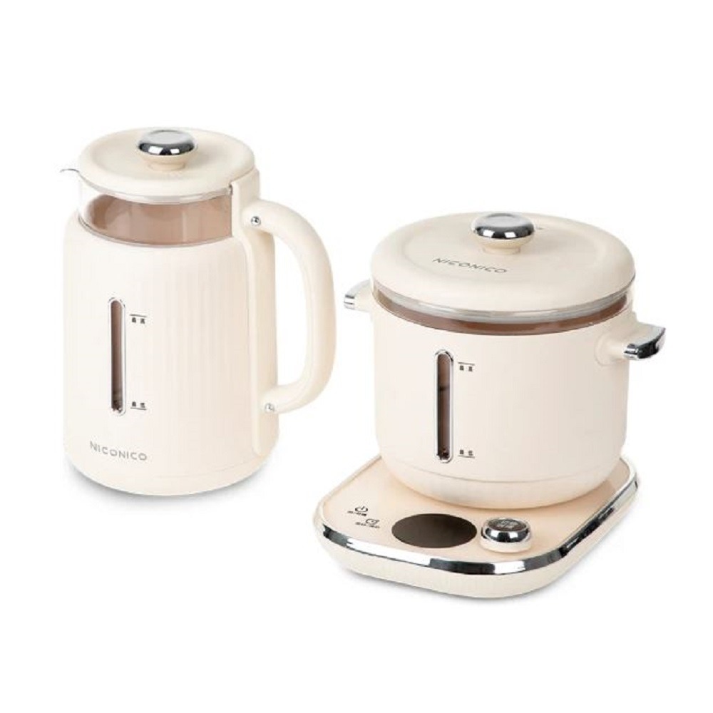 【一機六用+全新上市】NICONICO NI-SET2313 樂活玻璃料理鍋組 電火鍋/美食鍋/快煮壺/燉煮鍋/煮蛋鍋-細節圖2