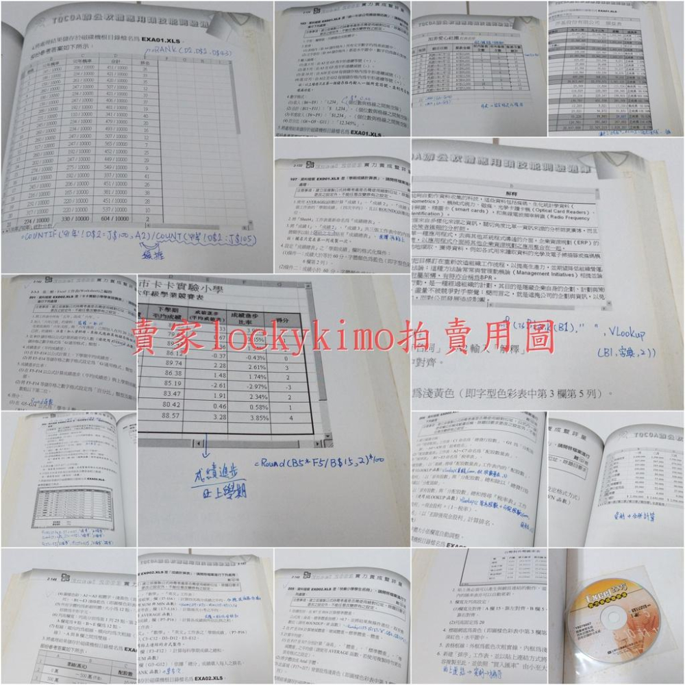 【2003 Excel 實力養成暨評量 附練習光碟 全華科技】TQC 電腦技能 文書 題庫練習 工作表 設定 編修 處理-細節圖5