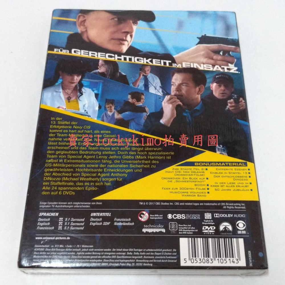 【重返犯罪現場 第13季 NCIS】電視影集 Navy CIS 海軍犯罪調查局 警探劇 犯罪片 全新 DVD-細節圖2