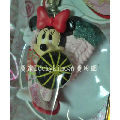 【米妮老鼠 根付 東京 限定 歌舞伎 公仔 吊飾】Minnie Mouse 美妮 迪士尼 DISNEY 米妮 造型 飾品
