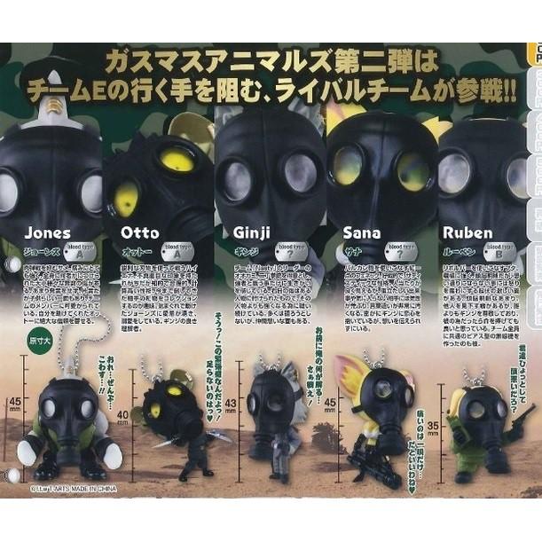 【防毒面具動物 N小隊 第二彈 5款 轉蛋 扭蛋TAKARA TOMY】氣體動物 防止E小隊 GASMAS ANIMAL-細節圖2