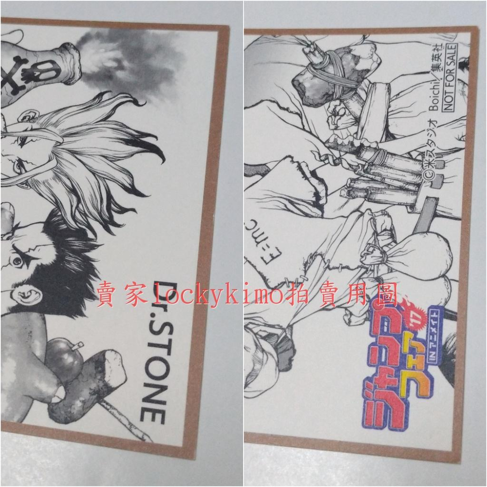 【Dr.STONE 新石紀 迷你 原畫 色紙 1枚】稻垣理一郎 Boichi 少年 jump 2017 特典 卡 簽名板-細節圖7