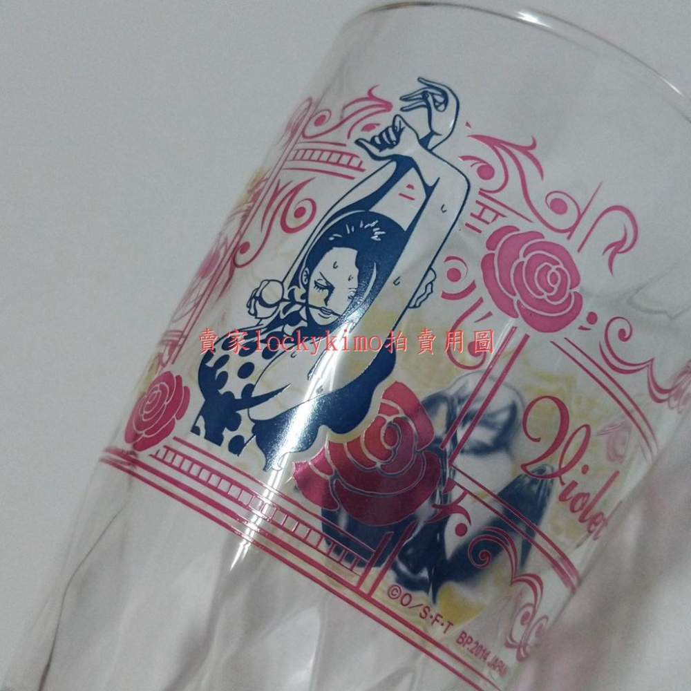 【航海王 羅賓 香吉士 H賞 玻璃杯 多雷斯羅薩篇 日版 金證】海賊王 一番賞 妮可 杯子 玫瑰花 愛心 花花果實 廚師-細節圖2