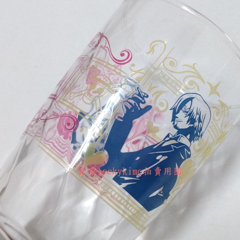 【航海王 羅賓 香吉士 H賞 玻璃杯 多雷斯羅薩篇 日版 金證】海賊王 一番賞 妮可 杯子 玫瑰花 愛心 花花果實 廚師-細節圖3