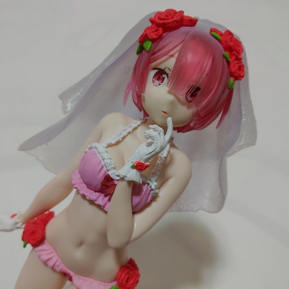 日版 正版 EXQ 婚紗 從零開始的異世界生活 雷姆 拉姆 公仔 景品 二手 現貨 無盒 實際拍攝-細節圖4