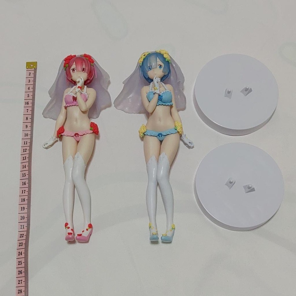 日版 正版 EXQ 婚紗 從零開始的異世界生活 雷姆 拉姆 公仔 景品 二手 現貨 無盒 實際拍攝-細節圖8
