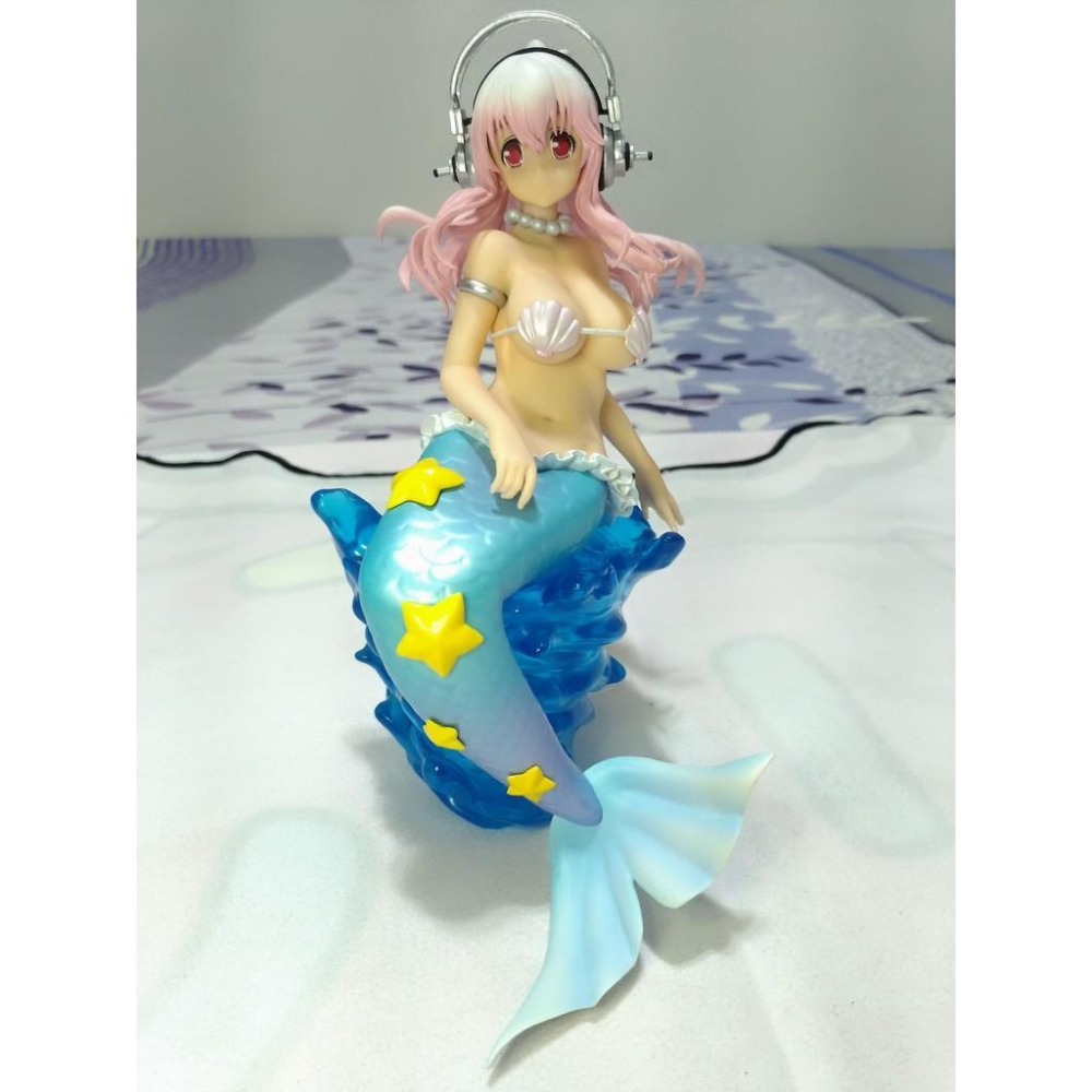 日版 正版 SUPER SONICO 超級索尼子 美人魚 公仔 景品 二手 擺飾品 展示品 現貨 無盒 實際拍攝-細節圖6