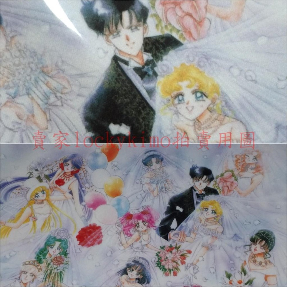 【美少女戰士 音樂劇 原畫 迷你 毛巾 方巾 結婚 婚紗 日本製】十戰士 SAILORMOON 原画 風格 禮服 婚禮-細節圖4