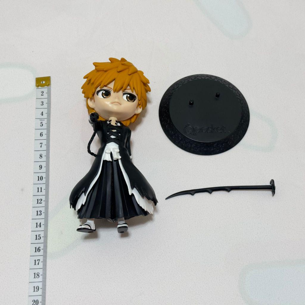 日版 正版 Qposket BLEACH 死神 境·界 黑崎一護 千年血戰 Q版 公仔 景品 二手 現貨 無盒 實際拍攝-細節圖8