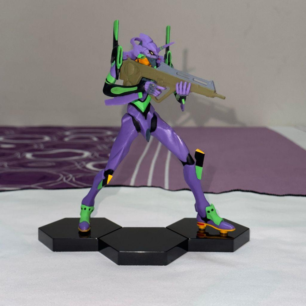 日版 正版 SEGA EVA新世紀福音戰士 新劇場版 初號機 VERSUS 持槍 公仔 景品 二手 現貨 無盒 實際拍攝-細節圖4