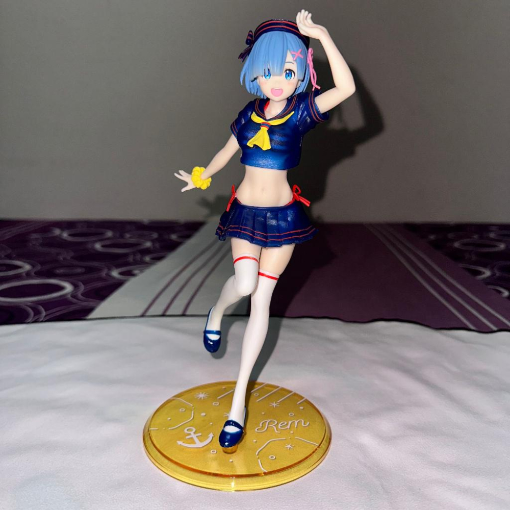 日版 正版 TAITO  從零開始的異世界生活 雷姆 海軍風 水手服 公仔 景品 二手 現貨 無盒 實際拍攝-細節圖4