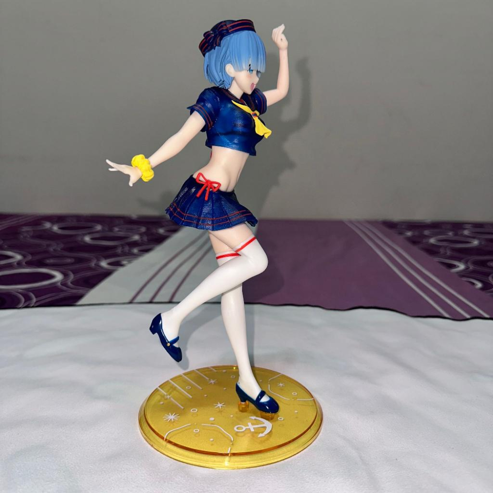 日版 正版 TAITO  從零開始的異世界生活 雷姆 海軍風 水手服 公仔 景品 二手 現貨 無盒 實際拍攝-細節圖7