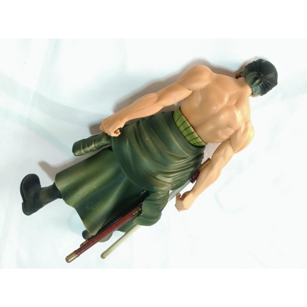 金證 日版 航海王 海賊王 RORONOA ZORO 三刀流 索隆 賞金獵人 二手 展示品 景品 公仔 實際拍攝-細節圖5