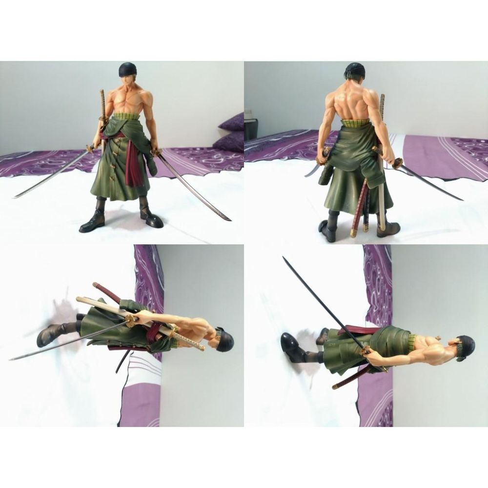 金證 日版 航海王 海賊王 RORONOA ZORO 三刀流 索隆 賞金獵人 二手 展示品 景品 公仔 實際拍攝-細節圖7